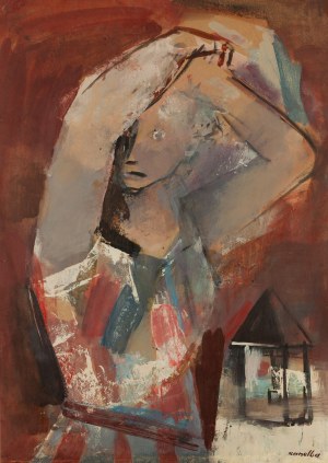 Rajmund Kanelba (Kanelbaum) (1897 Warsaw - 1960 London), Girl with a Lantern, 1944