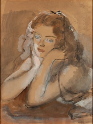 Rajmund Kanelba (Kanelbaum) (1897 Warszawa - 1960 Londyn), Zamyślona dziewczyna