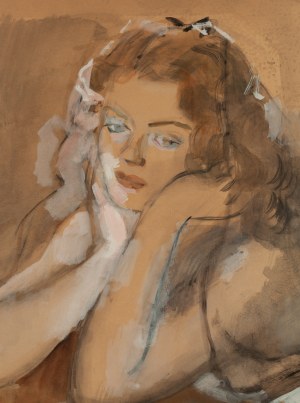 Rajmund Kanelba (Kanelbaum) (1897 Warszawa - 1960 Londyn), Zamyślona dziewczyna