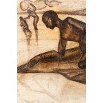 Boleslaw Cybis (1895 Massandra Farm in the Crimea - 1957 Trenton (New Jersey, USA)), Mannequin supported on the right arm (Landscape with a mannequin), 1925