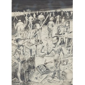 Bronislaw Wojciech Linke (1906 Dorpat - 1962 Warsaw), Kings are naked, 1958