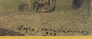 Zofia Stankiewicz (1862 Ryzhiv, Ukraina - 1955 Warszawa), Przejście z zamku do katedry, 1948