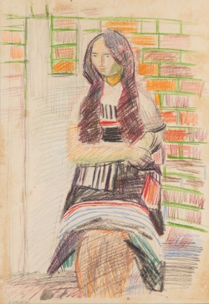 Jan Wodyński (1903 Jasło - 1988 Warszawa), Portret dziewczyny