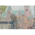 Hanna Rudzka-Cybisowa (1897 Mława - 1988 Kraków), Widok na Katedrę Wawelską z ul. Straszewskiego, 1932