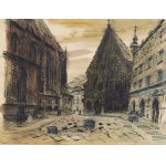 Kazimierz Holewiński (1904 - 1957 ), Plac Mariacki w Krakowie, 1947