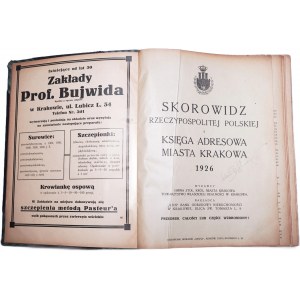 SKOROWIDZ RZECZYPOSPOLITEJ POLSKIEJ i KSIĘGA ADRESOWA MIASTA KRAKOWA 1926