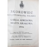 SKOROWIDZ RZECZYPOSPOLITEJ POLSKIEJ i KSIĘGA ADRESOWA MIASTA KRAKOWA 1926
