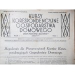 KURSY KORESPONDENCYJNE GOSPODARSTWA DOMOWEGO ROK I i II 1930/1931