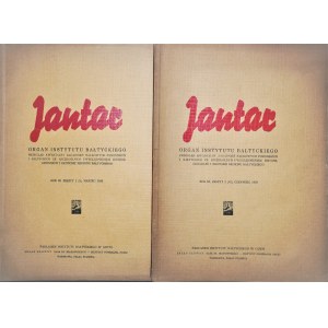 JANTAR ROK III ZESZYT 1(9) MARZEC 1939 i ZESZYT 2(10) CZERWIEC 1939 Organ Instytutu Bałtyckiego