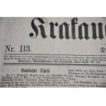 KRAKAUER ZEITUNG NR. 113, 1865 r. 18 maj Galicja, Kraków