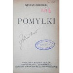 ŻEROMSKI STEFAN Pomyłki [wydanie I, Warszawa 1923 r.]