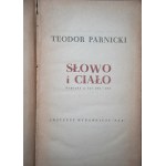 PARNICKI TEODOR Słowo i ciało [dedykacja, Warszawa 1959]