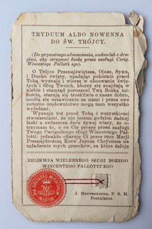 RELIC OF THE REVEREND SERVANT OF GOD VINCENT PALLOTTI