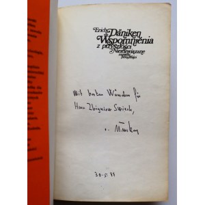 ERICH VON DÄNIKEN Wspomnienia z przyszłości. Nierozwiązane zagadki przeszłości. Dedykacja Ericha von Dänikena dla Zbigniewa Święcha