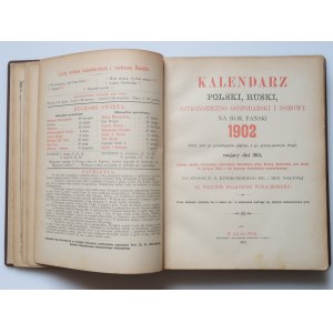 CZECH JÓZEF Kalendarz Krakowski na rok 1902 [R 71]