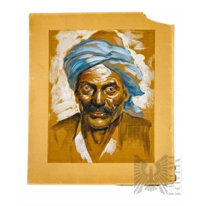 Nieznany Artysta (B. Kandys?) - “Portret Mężczyzny W Turbanie”