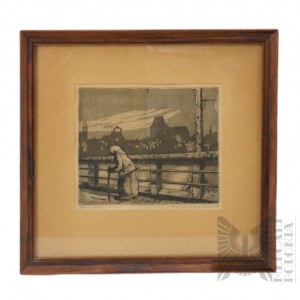 Bożena Majewska (ur. 1924), - Stary Most w Toruniu, 1948r.