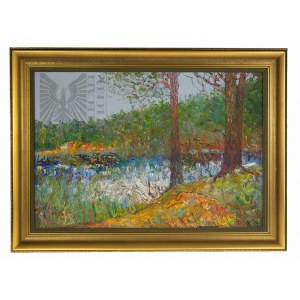 Irena Krzywinska (1922-2017) Summer Waterscape 1976 Year.