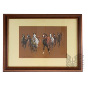 Krzysztof Jarocki (b.1959) Horses on the Run.