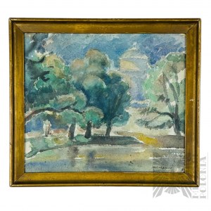 Wacław Wąsowicz (1891-1942), “Wodozbiór Świątynia Westy, Park Saski w Warszawie”