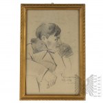 Romuald Smorczewski (1901-1962) Profil Mężczyzny (Napoleon?) 1944
