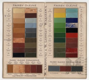 II RP (?) - Advertising leaflet by W. Karpinski and W. Leppert Paint and Varnish Factory in Helenowek near Pruszkow - Paint Color Sampler