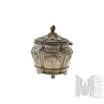 Fraget Warsaw - Tsarist Art Nouveau Silver-plated Sugar Box Iris Oval.