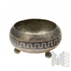 Tsarist Russia Silver (0.875) Niello salt cellar 1896-1908
