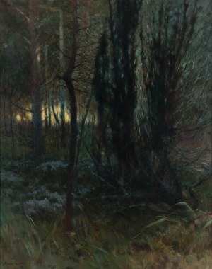 Apoloniusz Kędzierski (1861 Suchedniów - 1939 Warszawa), Gąszcz w lesie, 1897 r.