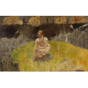 Jacek Malczewski (1854 Radom - 1929 Kraków), Akt w ogrodzie