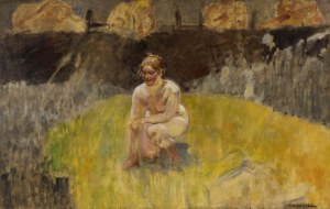 Jacek Malczewski (1854 Radom - 1929 Kraków), Akt w ogrodzie