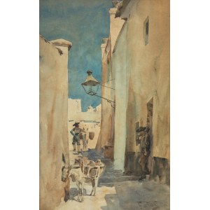 Julian Fałat (1853 Tuligłowy - 1929 Bystra), Miasteczko hiszpańskie (Toledo), ok. 1884 r.