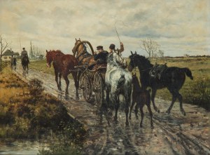 Jan Chełmiński (1851 Brzustów - 1925 Nowy Jork), Na drodze