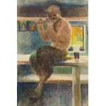 Kazimierz Sichulski (1879 Lwów - 1942 tamże), Faun grający na fujarce, 1931 r.