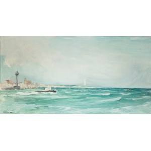Marian Mokwa (1889 Malary - 1987 Sopot), Vue du port