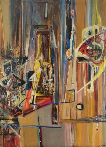 Marian Bogusz (1920 Pleszew-1980 Warszawa), Dramatischex landschaft, 1958 r.