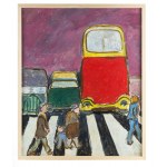 Hanna Żuławska (1908 Warszawa - 1988 tamże), Autobus, lata 70. XX w.