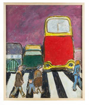 Hanna Żuławska (1908 Warszawa - 1988 tamże), Autobus, lata 70. XX w.