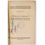 KON F. – Proletarjat, międzynarodowa socjalno-rewolucyjna partja. Moskwa 1926.