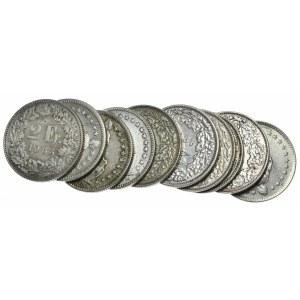 Szwajcaria, 10x2 Franki, 1944-1965r.