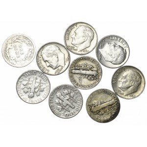USA, Zestaw 9x10 centów