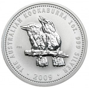 Australia, Kookaburra, 2009, 1 oz. anniversary limited edition for the 20th anniversary of the series, image 2006.