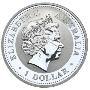 Australia, Kookaburra, 2009, 1 oz. anniversary limited edition for the 20th anniversary of the series, image 2006.