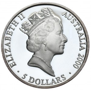 Australia, $5, 2000, Olympics, Continent