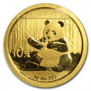 China, Panda 1g gold 999, 2017, in original wrapper