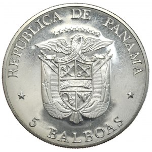Panama, 5 Balboas, 1972.