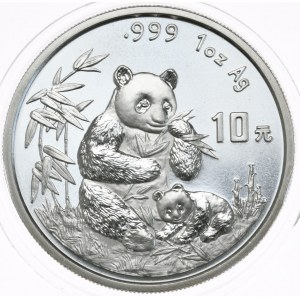 Chiny, Panda, 1996r., 1oz., duża data