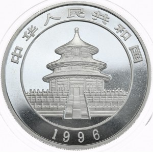 Chiny, Panda, 1996r., 1oz., duża data