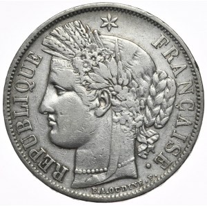 Francja, 5 Franków, 1849r., BB, Ceres