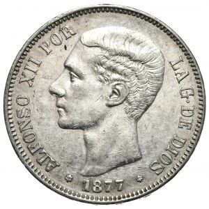 Hiszpania, 5 Peset, 1877r.